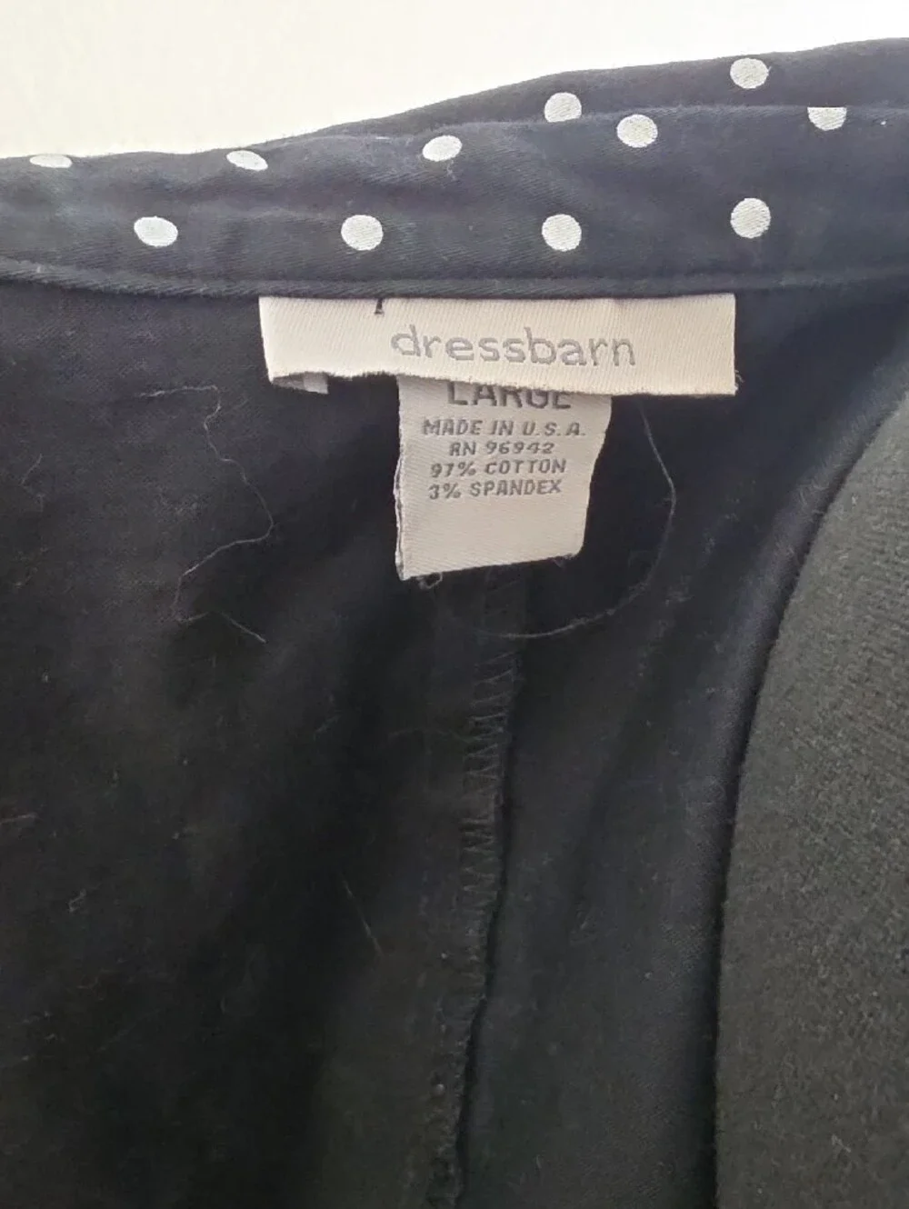Dress Barn Black Polka Dot Cropped Blazer